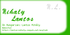 mihaly lantos business card